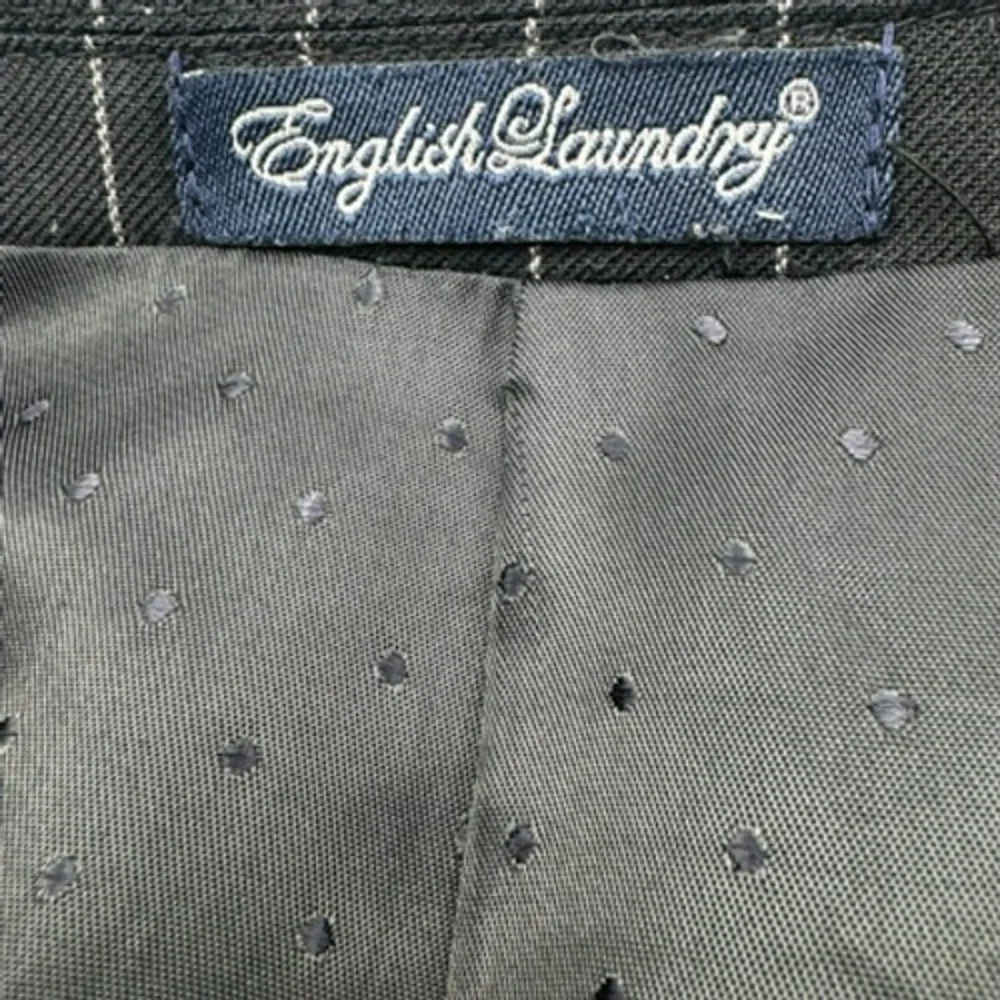 ENGLISH LAUNDRY Men's 44R Black Striped‎ Lined Formal Suit Jacket Blazer Career